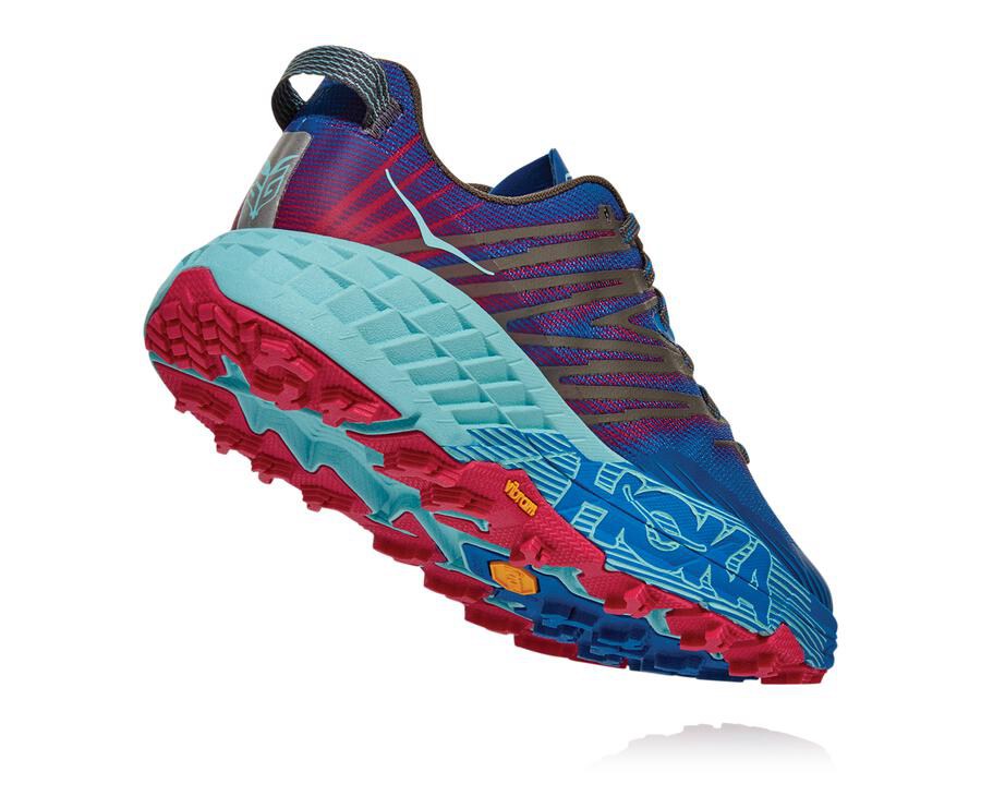 Hoka Australia One One Speedgoat 4 - Womens Trail Shoes Blue - JOTGP-9628